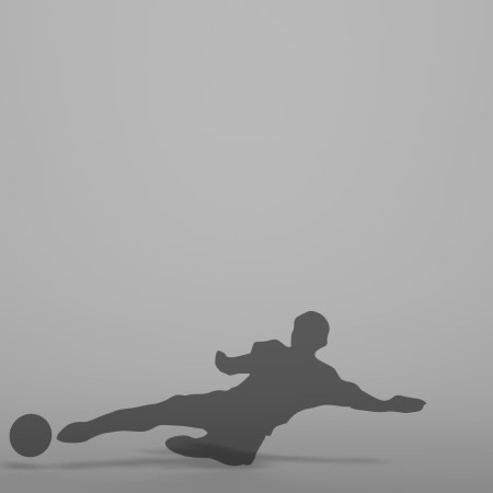 formZ 3D シルエット silhouette 男性 man スポーツ sport サッカー soccer football 蹴球