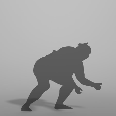 formZ 3D シルエット silhouette 男性 man スポーツ sport 相撲 sumo sumo-wrestling 力士 相撲取り お相撲さん sumo-wrestler