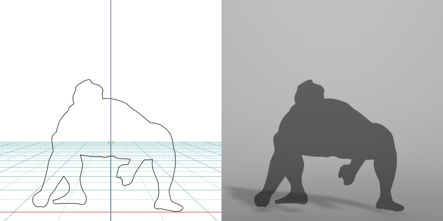 formZ 3D シルエット silhouette 男性 man スポーツ sport 相撲 sumo sumo-wrestling 力士 相撲取り お相撲さん sumo-wrestler