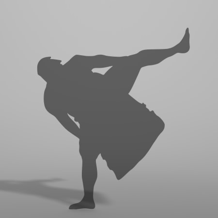 formZ 3D シルエット silhouette 男性 man スポーツ sport 相撲 sumo sumo-wrestling 力士 相撲取り お相撲さん sumo-wrestler