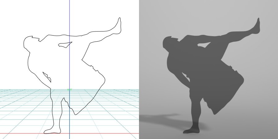 formZ 3D シルエット silhouette 男性 man スポーツ sport 相撲 sumo sumo-wrestling 力士 相撲取り お相撲さん sumo-wrestler