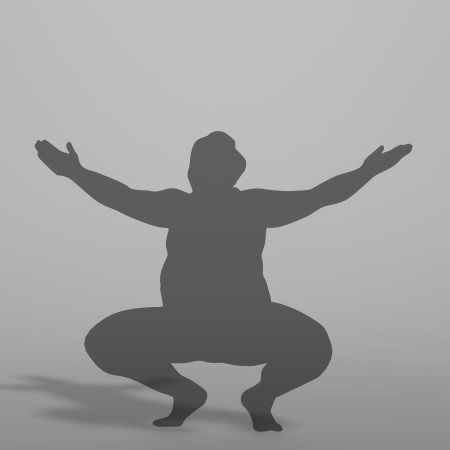 formZ 3D シルエット silhouette 男性 man スポーツ sport 相撲 sumo sumo-wrestling 力士 相撲取り お相撲さん sumo-wrestler