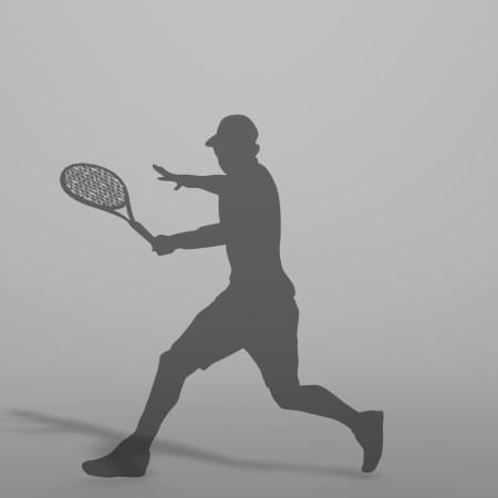 formZ 3D シルエット silhouette 男性 man スポーツ sport テニス tennis