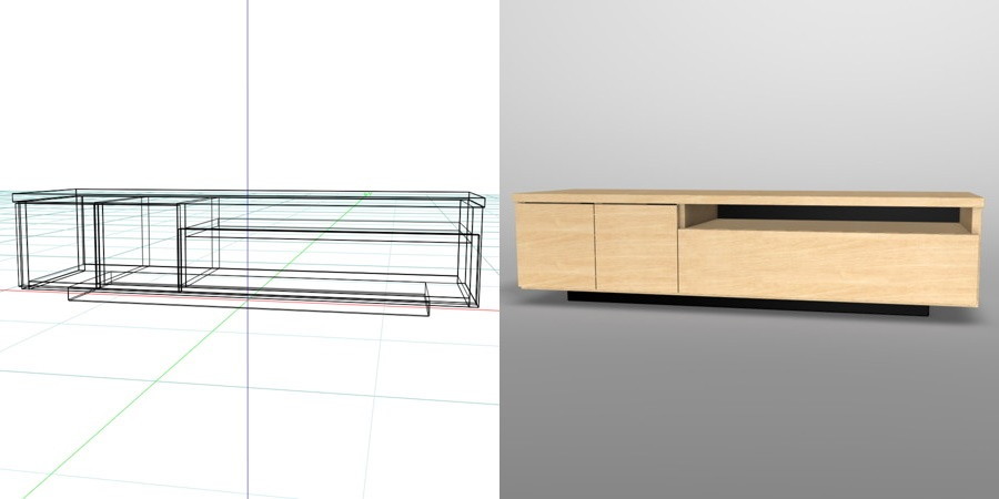 formZ 3D インテリア 家具 棚 テレビラック interior furniture tv rack television rack