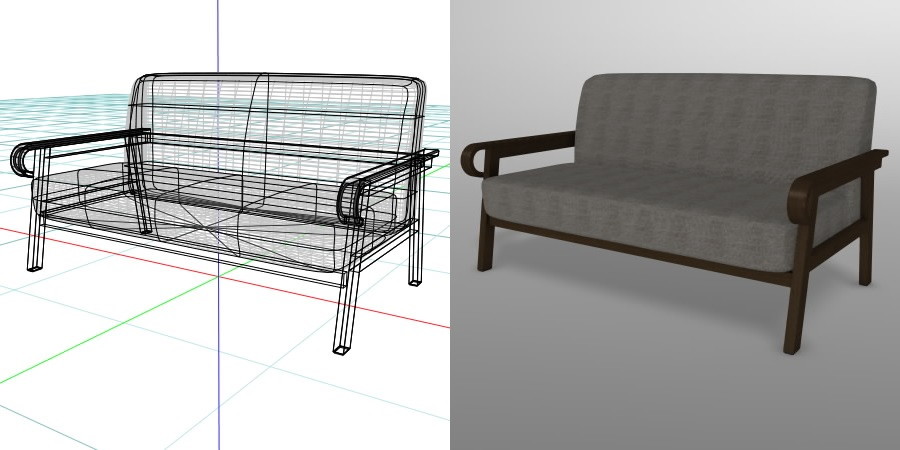 formZ 3D インテリア interior 家具 furniture 椅子 いす イス chair 長椅子 ソファ sofa リビングチェア livingchair