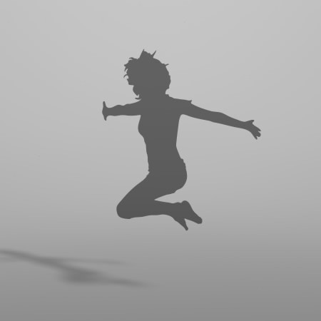 formZ 3D シルエット silhouette 女性 woman female lady ジャンプ 飛び跳ねる jump