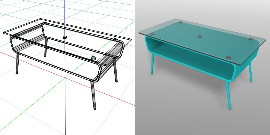 formZ 3D インテリア interior 家具 furniture ローテーブル low table リビングテーブル living