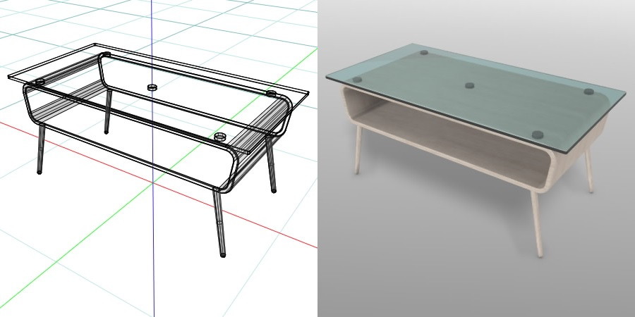 formZ 3D インテリア interior 家具 furniture ローテーブル low table リビングテーブル living