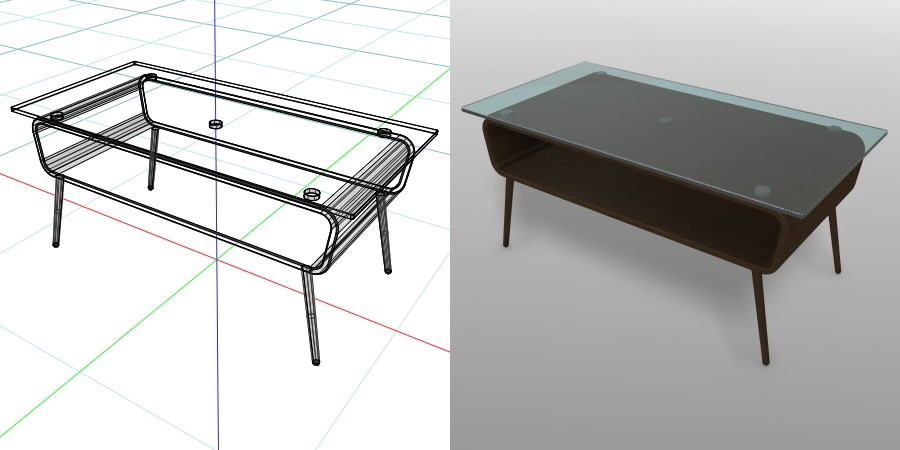 formZ 3D インテリア interior 家具 furniture ローテーブル low table リビングテーブル living