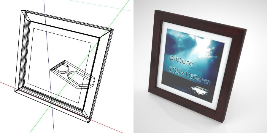 formZ 3D インテリア interior 雑貨 miscellaneous goods 額縁 picture frame ピクチャーフレーム art frame アートフレーム 写真たて