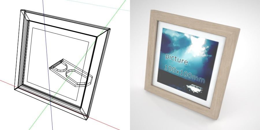 formZ 3D インテリア interior 雑貨 miscellaneous goods 額縁 picture frame ピクチャーフレーム art frame アートフレーム 写真たて