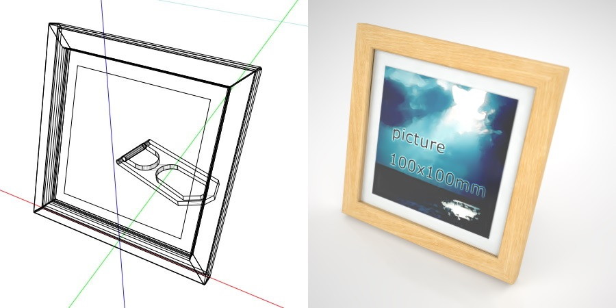 formZ 3D インテリア interior 雑貨 miscellaneous goods 額縁 picture frame ピクチャーフレーム art frame アートフレーム 写真たて