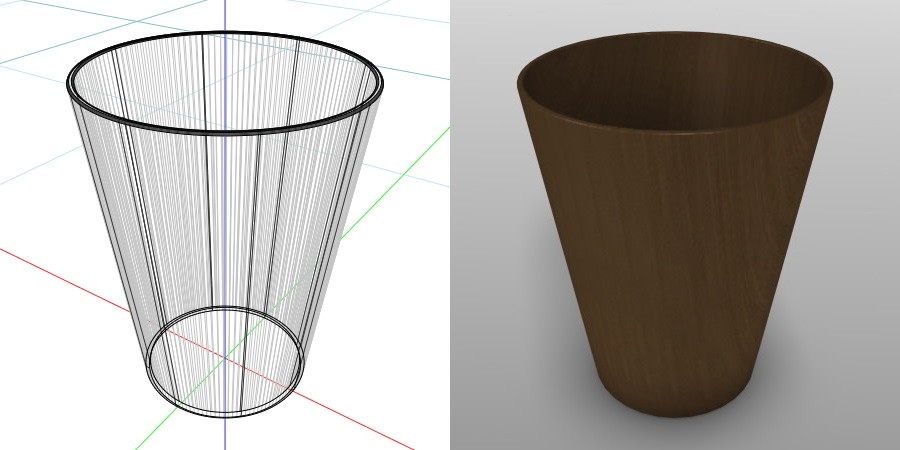 formZ 3D インテリア interior 雑貨 miscellaneous goods ゴミ箱 garbage can