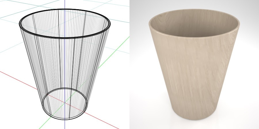 formZ 3D インテリア interior 雑貨 miscellaneous goods ゴミ箱 garbage can