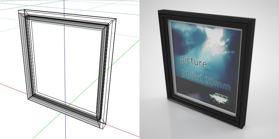 formZ 3D インテリア interior 雑貨 miscellaneous goods 額縁 picture frame ピクチャーフレーム art frame アートフレーム