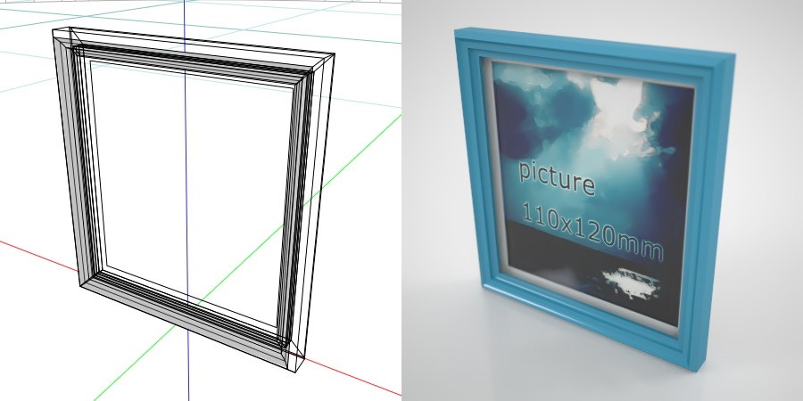 formZ 3D インテリア interior 雑貨 miscellaneous goods 額縁 picture frame ピクチャーフレーム art frame アートフレーム