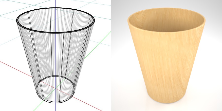 formZ 3D インテリア interior 雑貨 miscellaneous goods ゴミ箱 garbage can