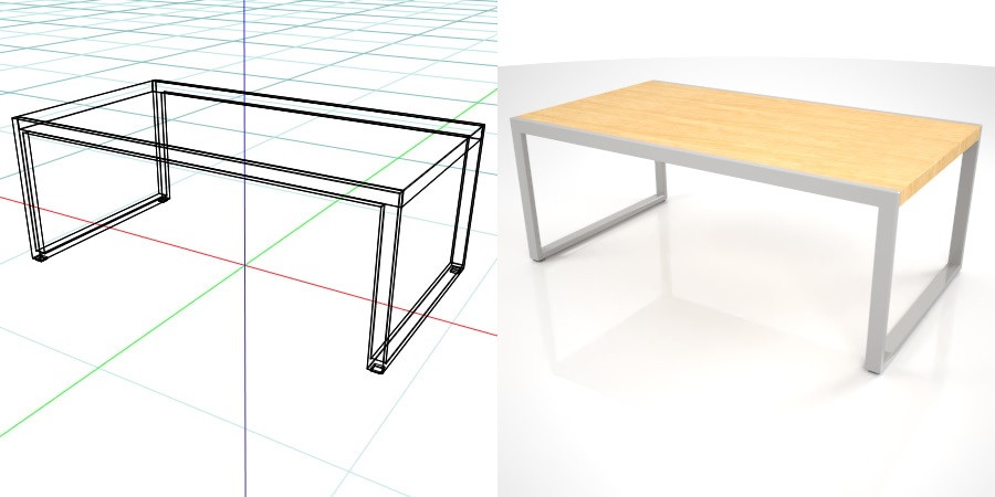 formZ 3D インテリア interior 家具 furniture ローテーブル low table リビングテーブル living