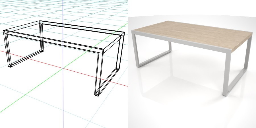 formZ 3D インテリア interior 家具 furniture ローテーブル low table リビングテーブル living