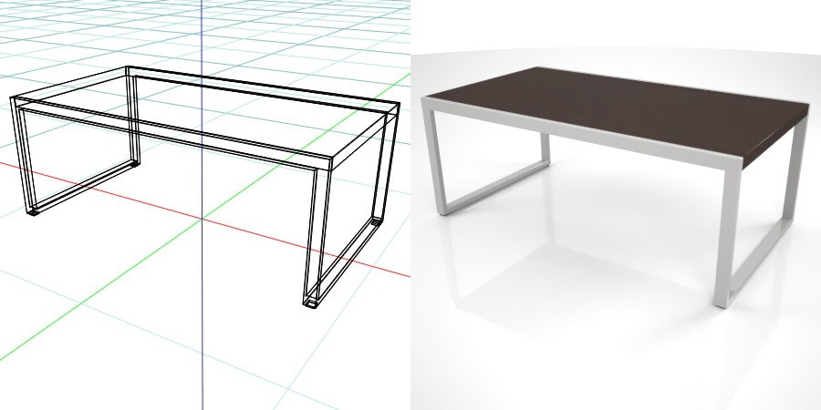 formZ 3D インテリア interior 家具 furniture ローテーブル low table リビングテーブル living