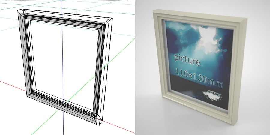 formZ 3D インテリア interior 雑貨 miscellaneous goods 額縁 picture frame ピクチャーフレーム art frame アートフレーム