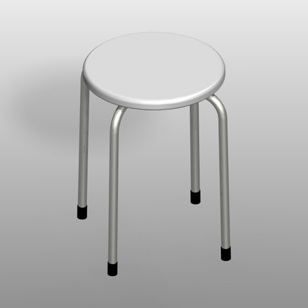 formZ 3D インテリア 家具 椅子 パイプ椅子 丸椅子 interior furniture chair
