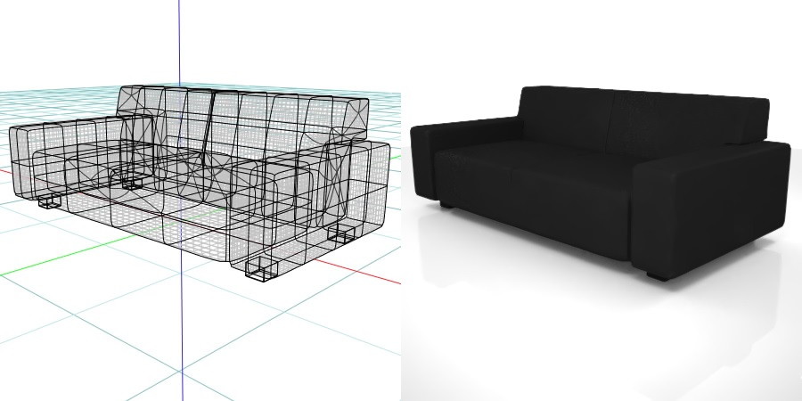 formZ 3D インテリア interior 家具 furniture 椅子 いす イス chair 長椅子 ソファ sofa リビングチェア livingchair