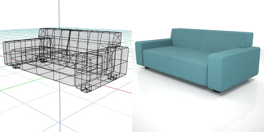 formZ 3D インテリア interior 家具 furniture 椅子 いす イス chair 長椅子 ソファ sofa リビングチェア livingchair