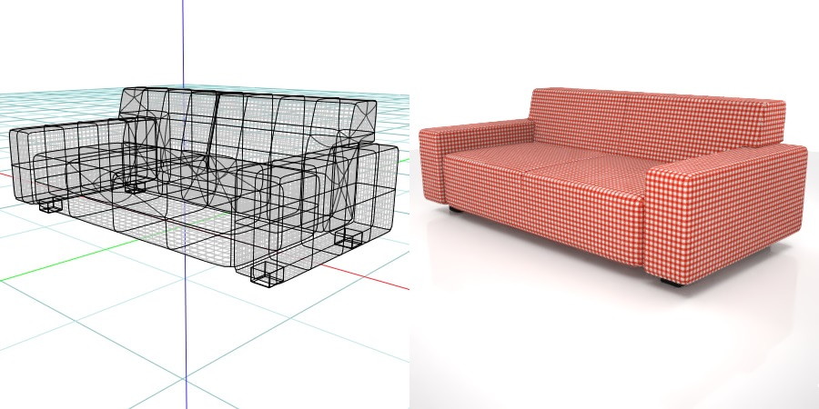 formZ 3D インテリア interior 家具 furniture 椅子 いす イス chair 長椅子 ソファ sofa リビングチェア livingchair