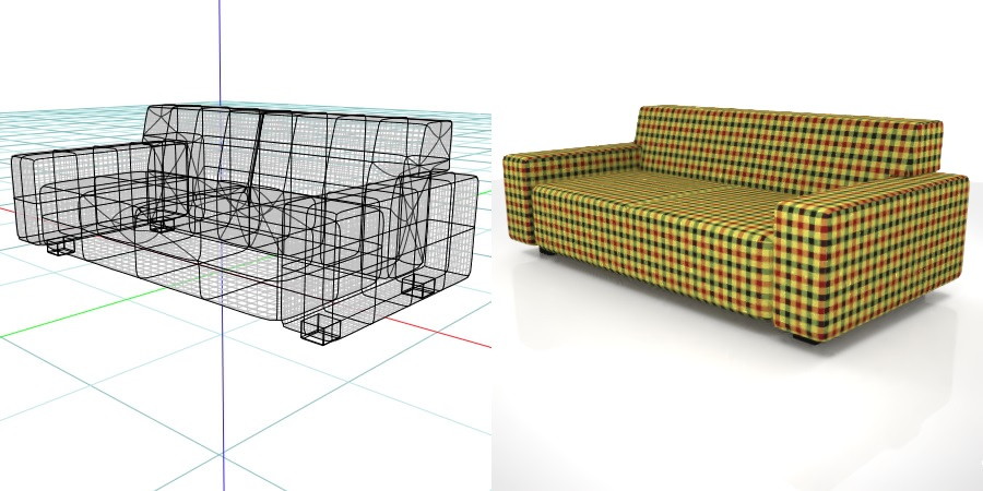 formZ 3D インテリア interior 家具 furniture 椅子 いす イス chair 長椅子 ソファ sofa リビングチェア livingchair