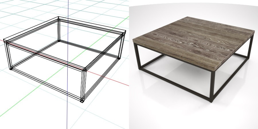 formZ 3D インテリア interior 家具 furniture ローテーブル low table リビングテーブル living