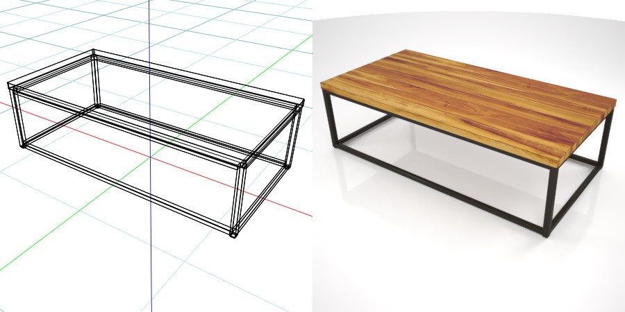 formZ 3D インテリア interior 家具 furniture ローテーブル low table リビングテーブル living