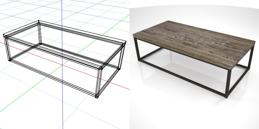 formZ 3D インテリア interior 家具 furniture ローテーブル low table リビングテーブル living