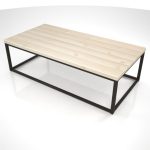 【家具】白色の木目の ローテーブル【formZ】 table_0034