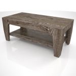 【家具】灰褐色の木目の ローテーブル【formZ】 table_0036