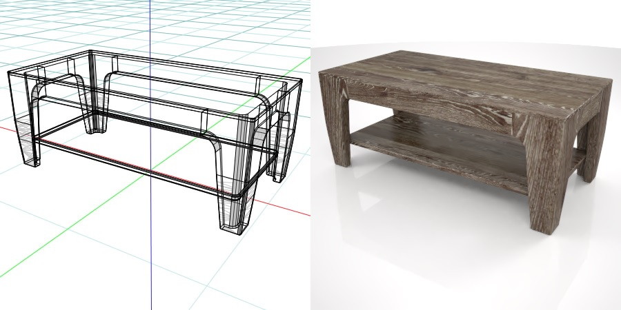 formZ 3D インテリア interior 家具 furniture ローテーブル low table リビングテーブル living