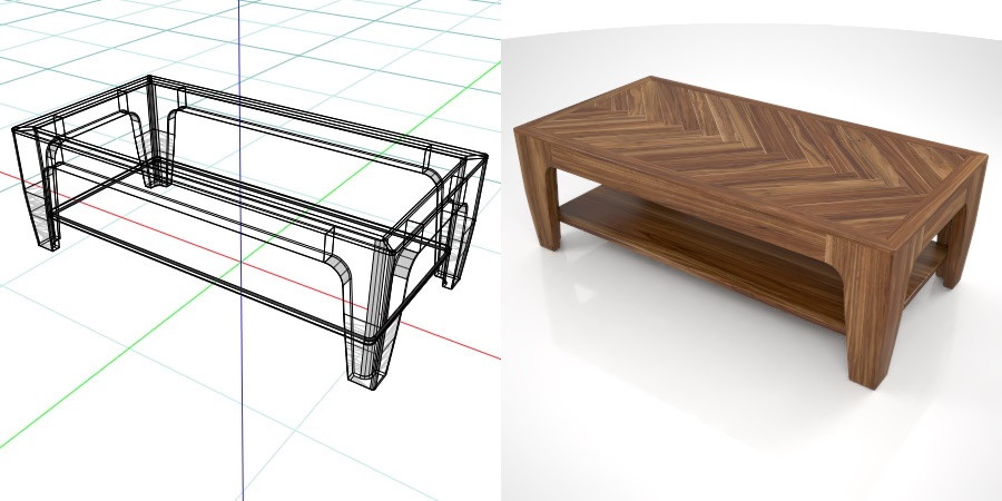 formZ 3D インテリア interior 家具 furniture ローテーブル low table リビングテーブル living