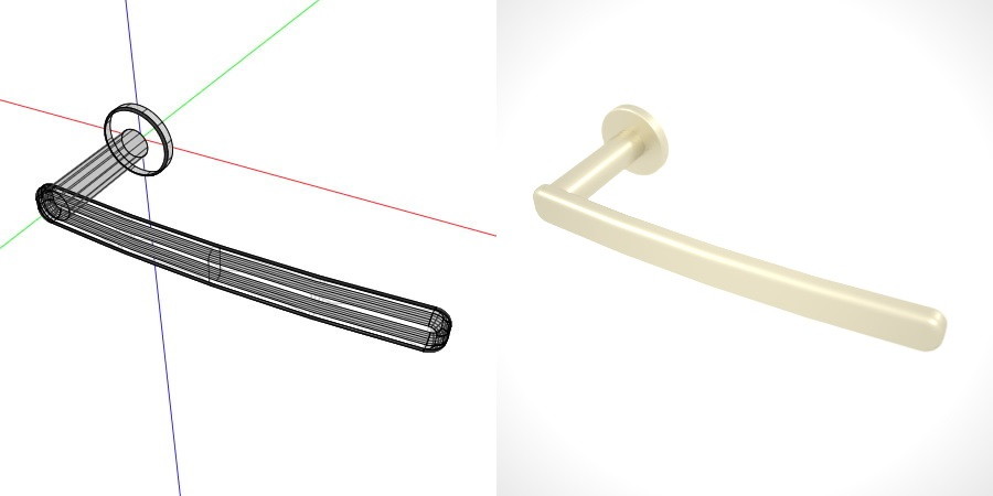 formZ 3D 建築 扉 door ドアハンドル レバーハンドル handle lever