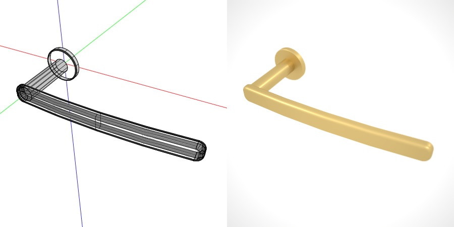 formZ 3D 建築 扉 door ドアハンドル レバーハンドル handle lever