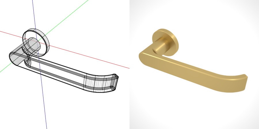 formZ 3D 建築 扉 door ドアハンドル レバーハンドル handle lever