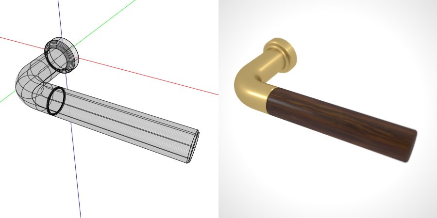 formZ 3D 建築 扉 door ドアハンドル レバーハンドル handle lever