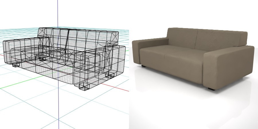 formZ 3D インテリア interior 家具 furniture 椅子 いす イス chair 長椅子 ソファ sofa リビングチェア livingchair