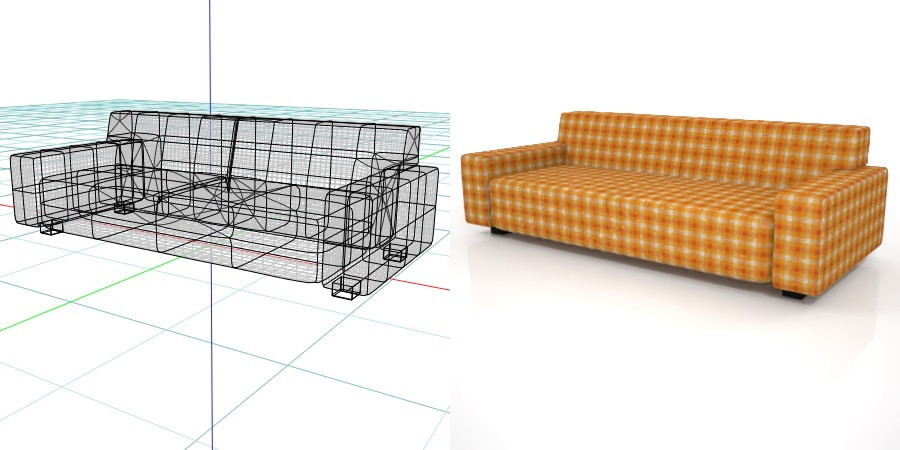 formZ 3D インテリア interior 家具 furniture 椅子 いす イス chair 長椅子 ソファ sofa リビングチェア livingchair