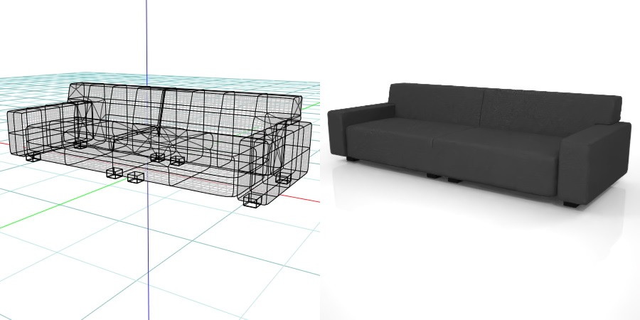 formZ 3D インテリア interior 家具 furniture 椅子 いす イス chair 長椅子 ソファ sofa リビングチェア livingchair