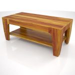 【家具】茶色の木目の ローテーブル【formZ】 table_0035