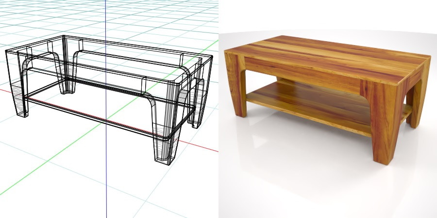 formZ 3D インテリア interior 家具 furniture ローテーブル low table リビングテーブル living