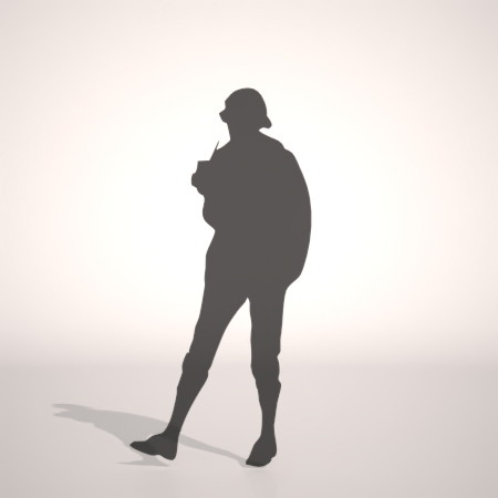 formZ 3D シルエット silhouette 女性 woman female lady 歩く walk