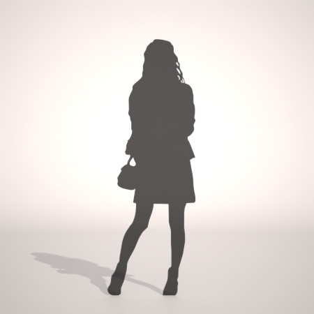 formZ 3D シルエット silhouette 女性 woman female lady スカート skirt バッグ 鞄 カバン bag
