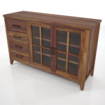 【家具】茶色の木目のカップボード【formZ】 cabinet_0007