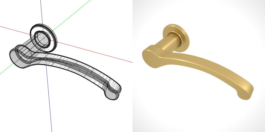 formZ 3D 建築 扉 door ドアハンドル レバーハンドル handle lever